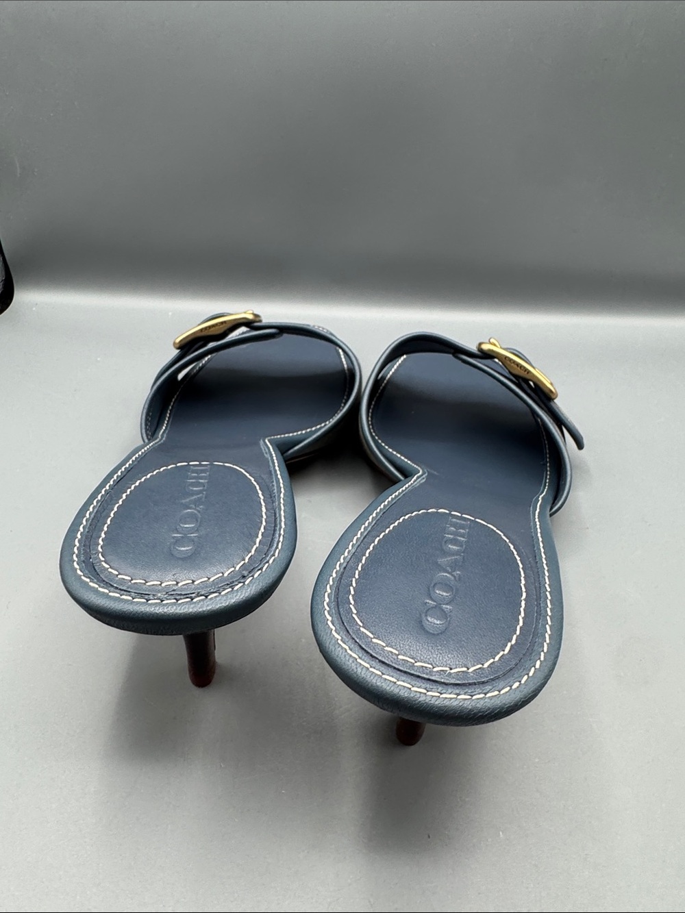 Coach Women's Margot Slip-On Kitten Heel Sandals - Picture 3 of 4